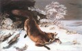雪の中のキツネ 写実主義の画家 ギュスターヴ・クールベ 動物
